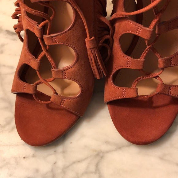 Sigerson Morrison Fringed Smmarita Sandals Rust baby kid suede - Picture 7 of 11
